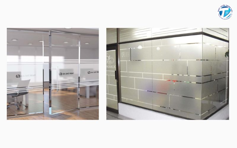 Decal dán kính trong cho văn phòng, công ty